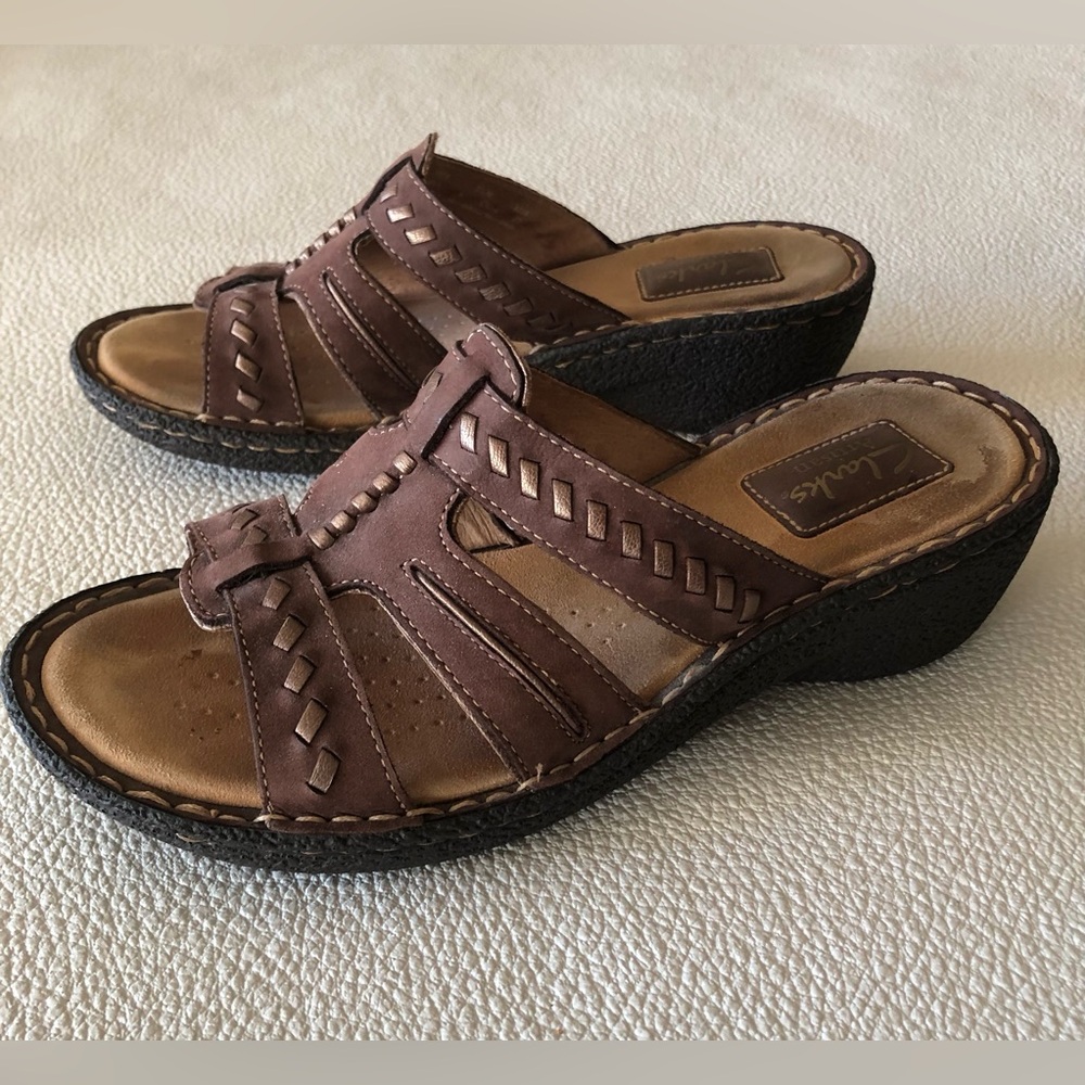 Clark Artisan leather mules